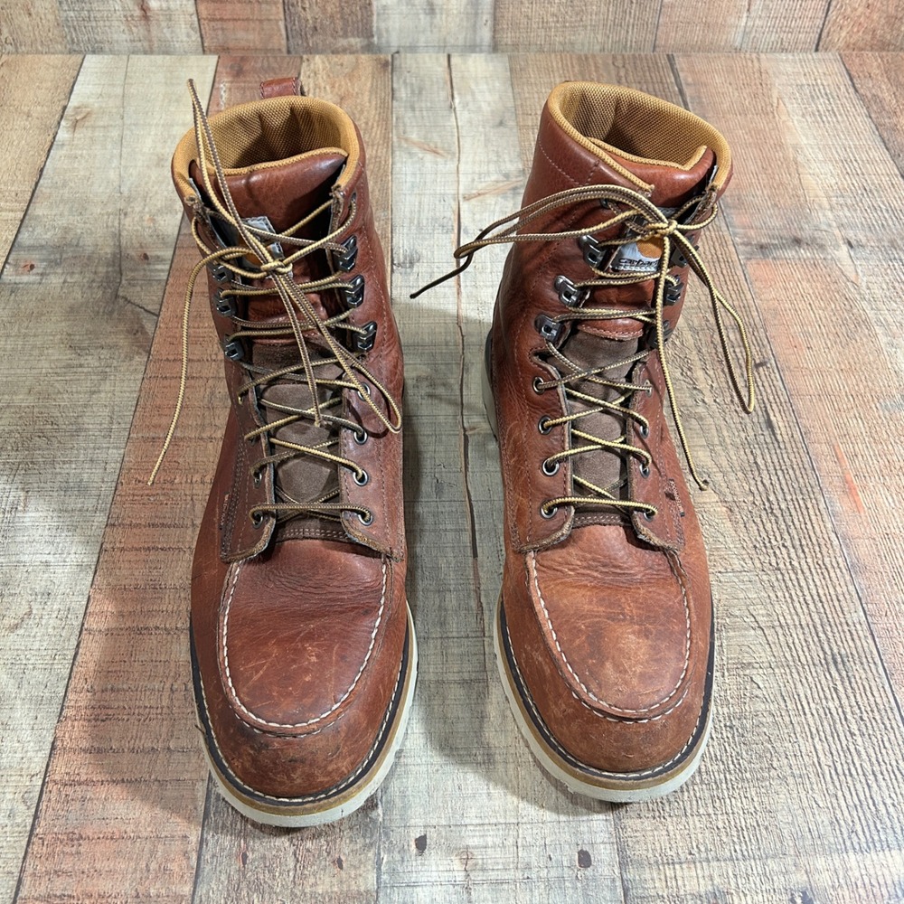 Carhartt Men 8" Moc Toe Wedge Steel Toe Waterproof Work Boots FW8275-M Size 12
